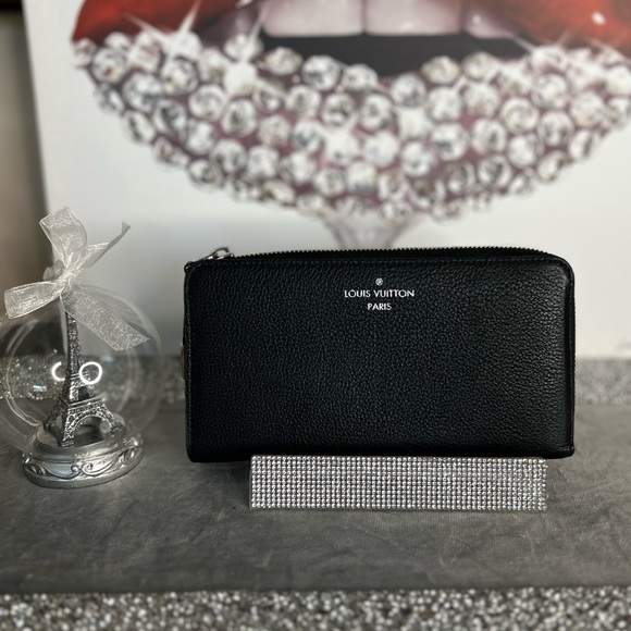 🎁 Louis Vuitton Taurillon Leather Comet Wallet Black - Picture 3 of 12